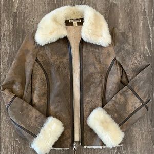 Brown leather jacket